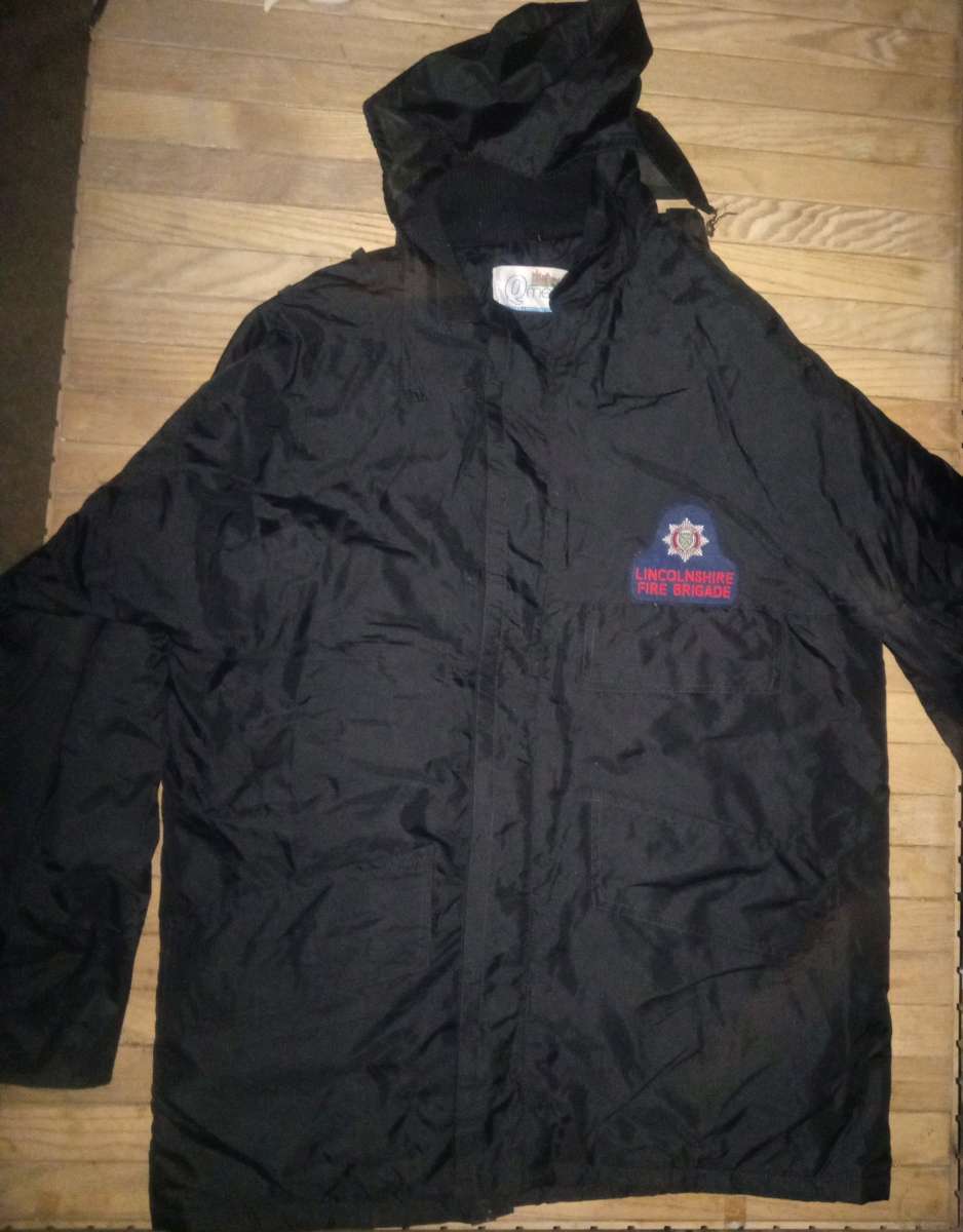 Vintage Hooded  Londonshire Fire Brigade Service  Jacket