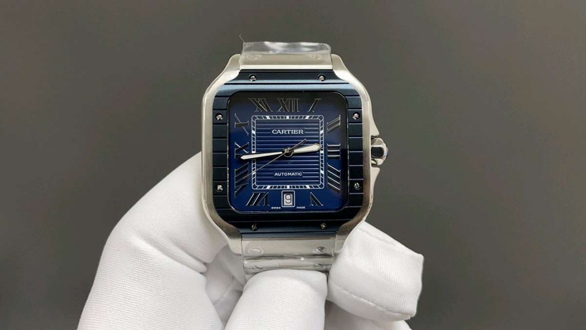 luxury automatic square dial blue