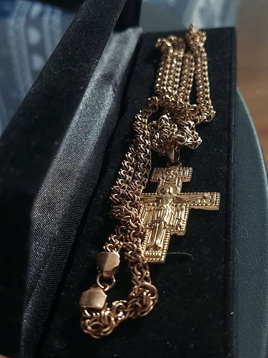 Byzantium rare unique handcrafted work 14K Yellow  Pure Gold