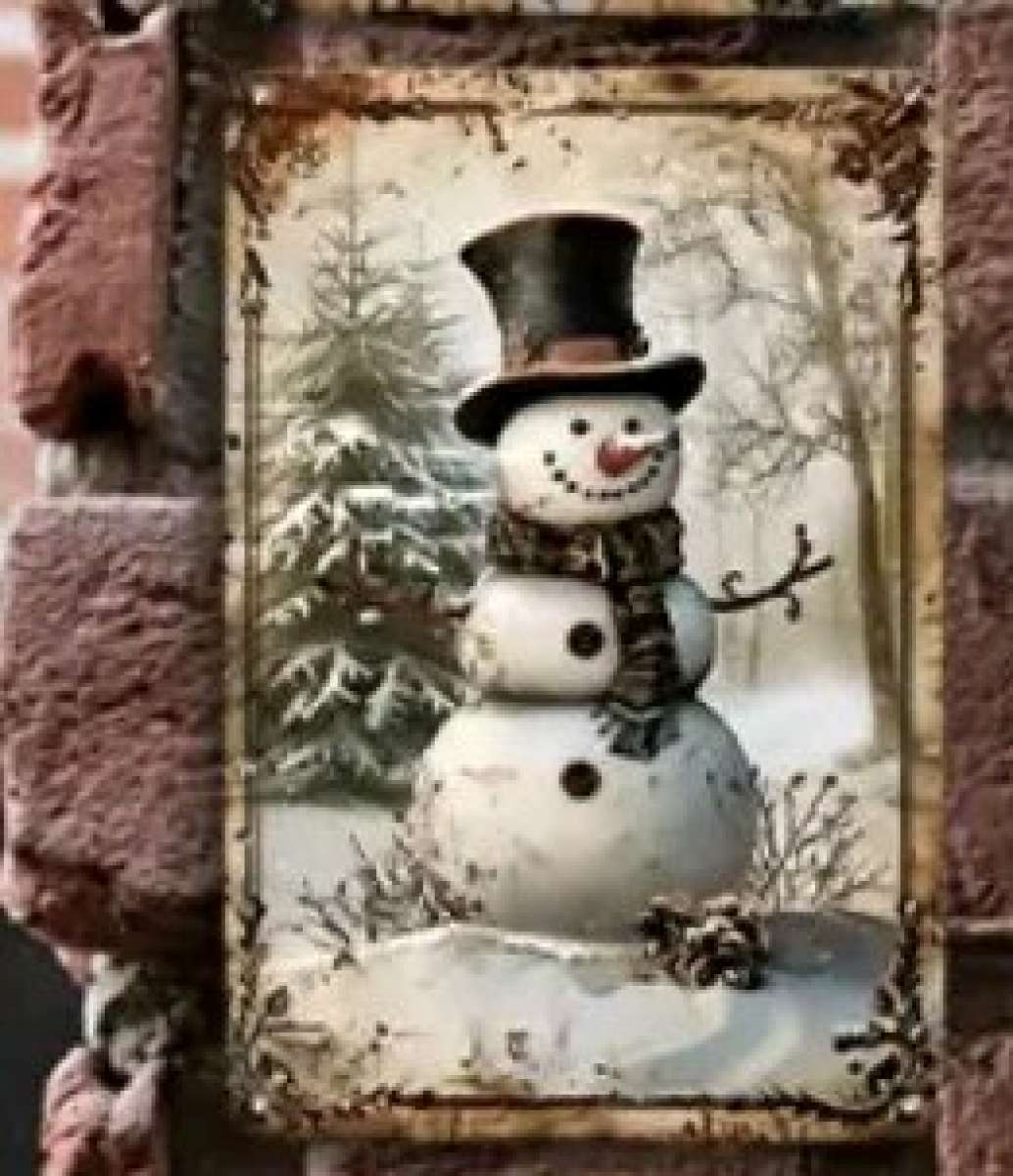 Snowman Metal Wall Decor