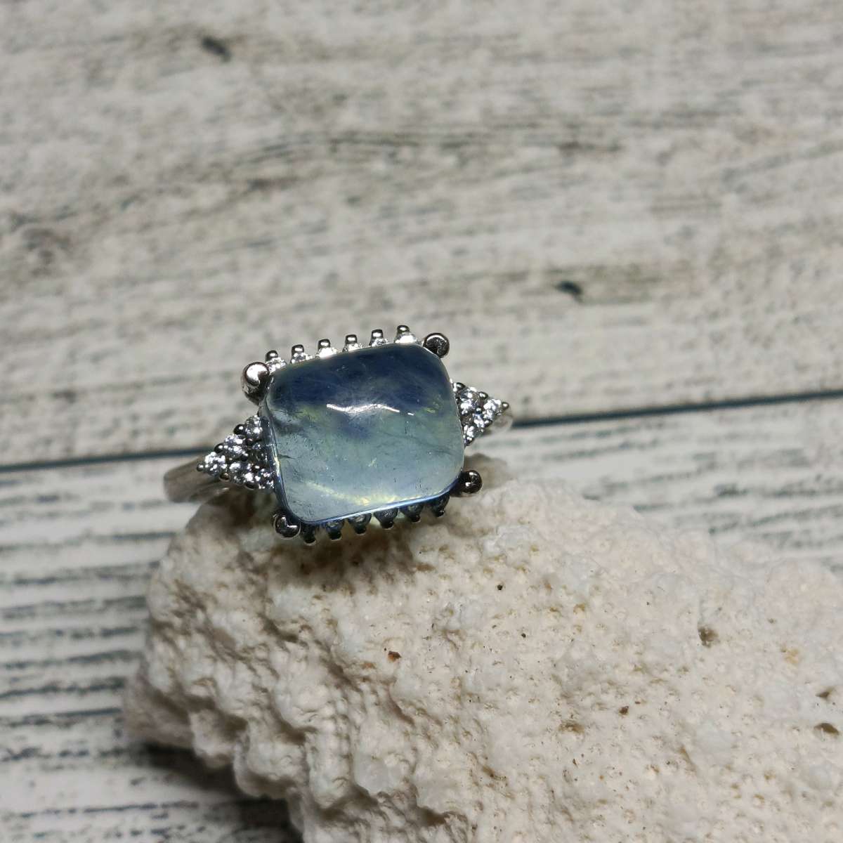 Aquamarine  Sterling Silver 925 Ring jewelry