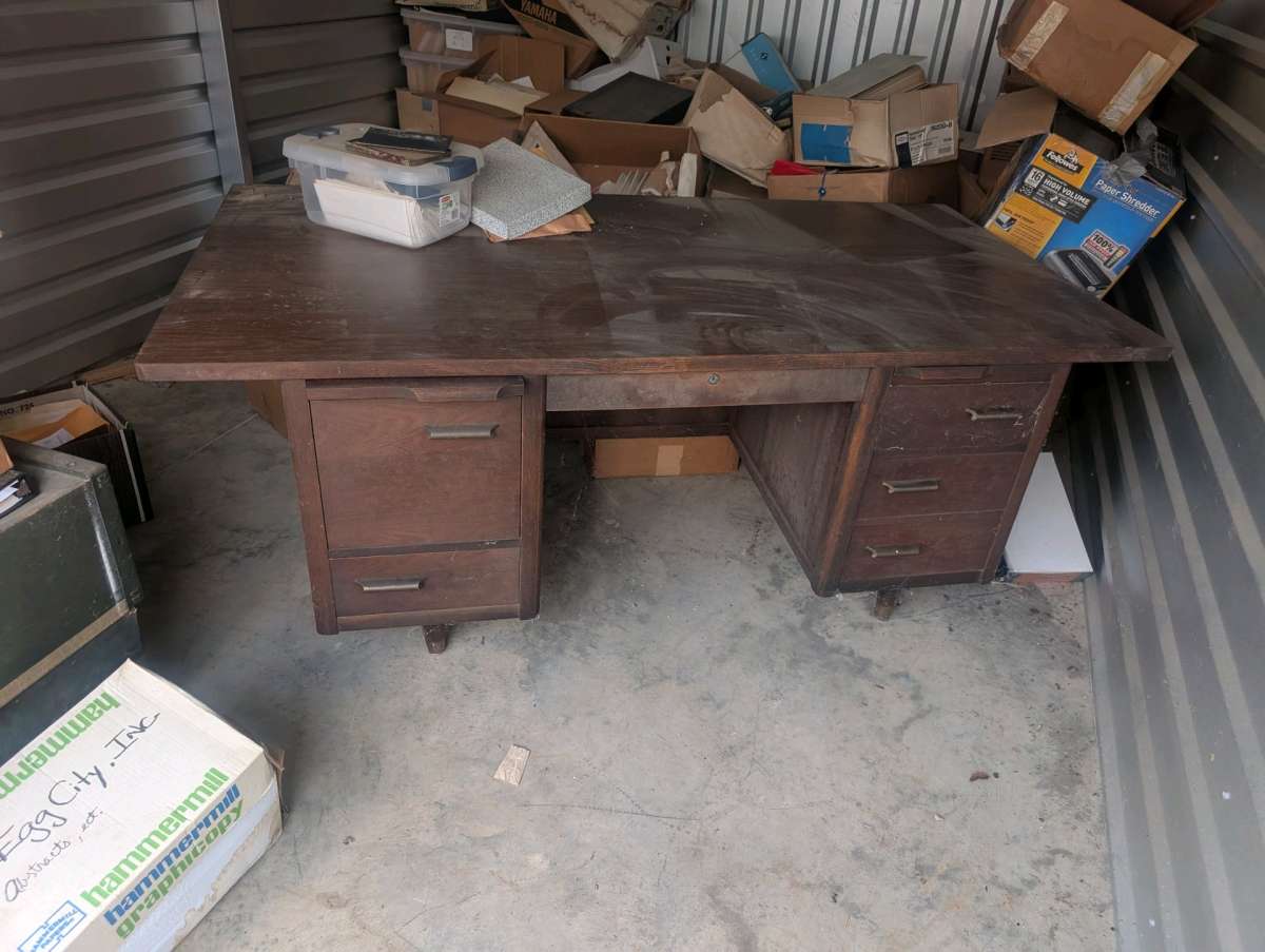 antique large wooden desk