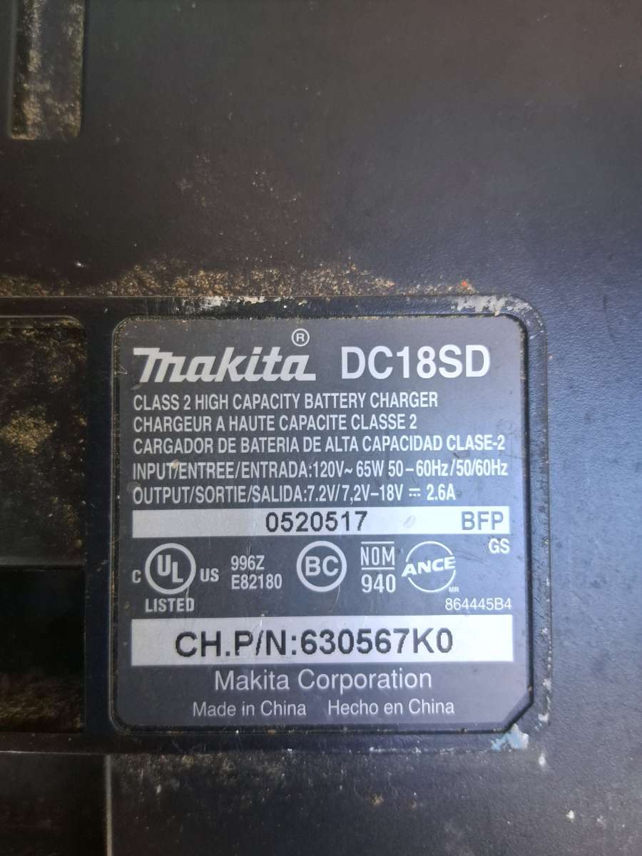 Makita dc18sd charger