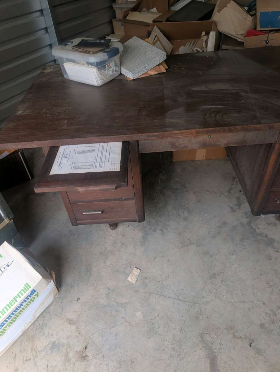 antique large wooden desk
