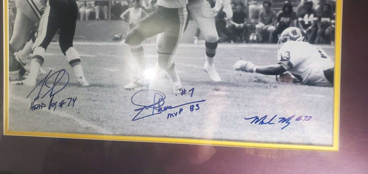 Autograph Picture of the Washington  redskins