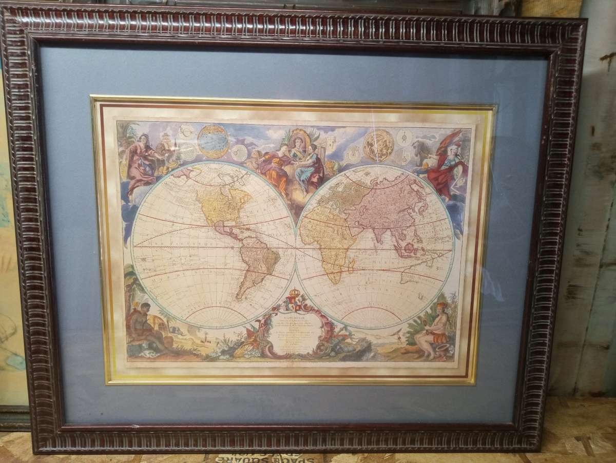 antique world map