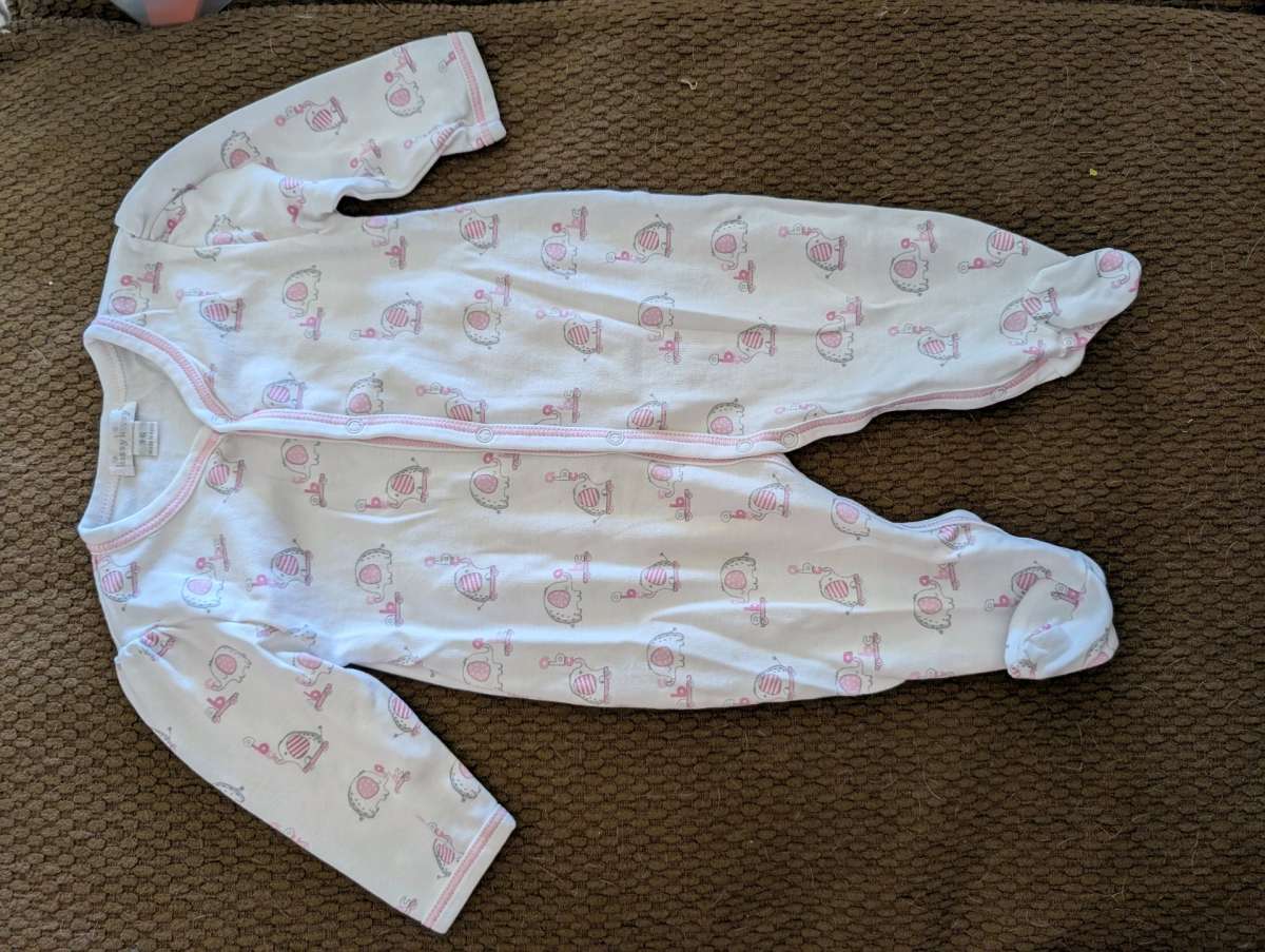 Elephant sleepsuit with feet