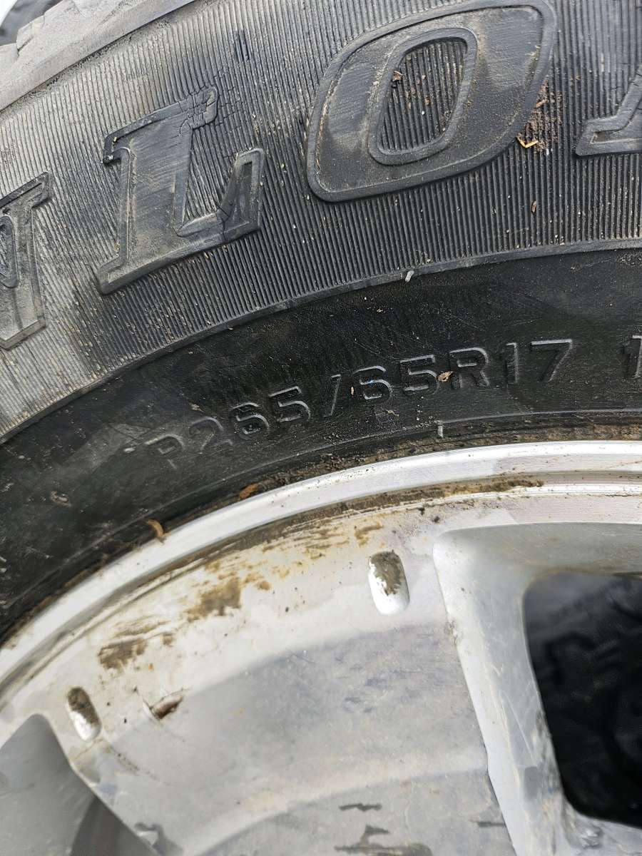 Five toyota tacoma wheels and tires