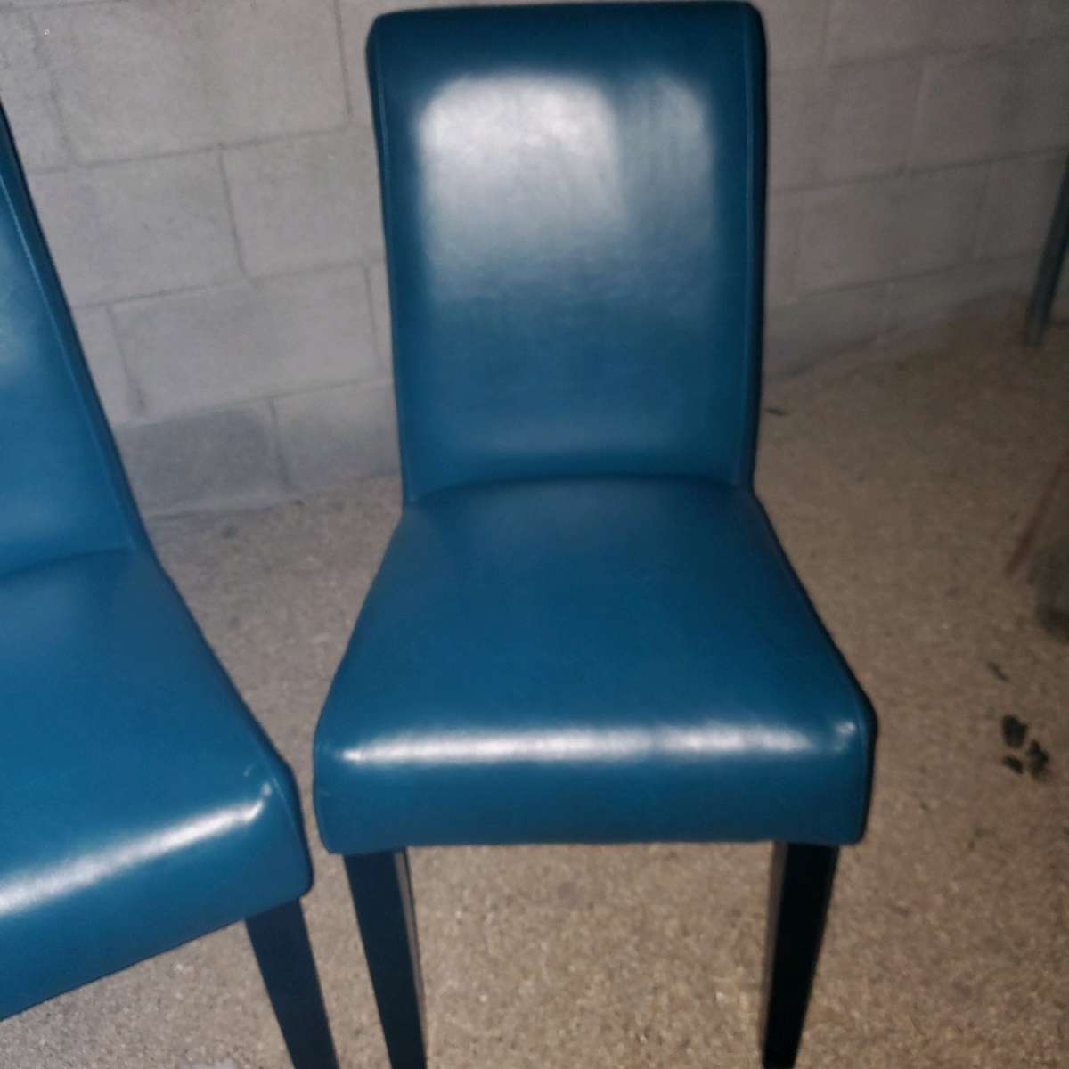 Faux Leather High Back Dining Chairs