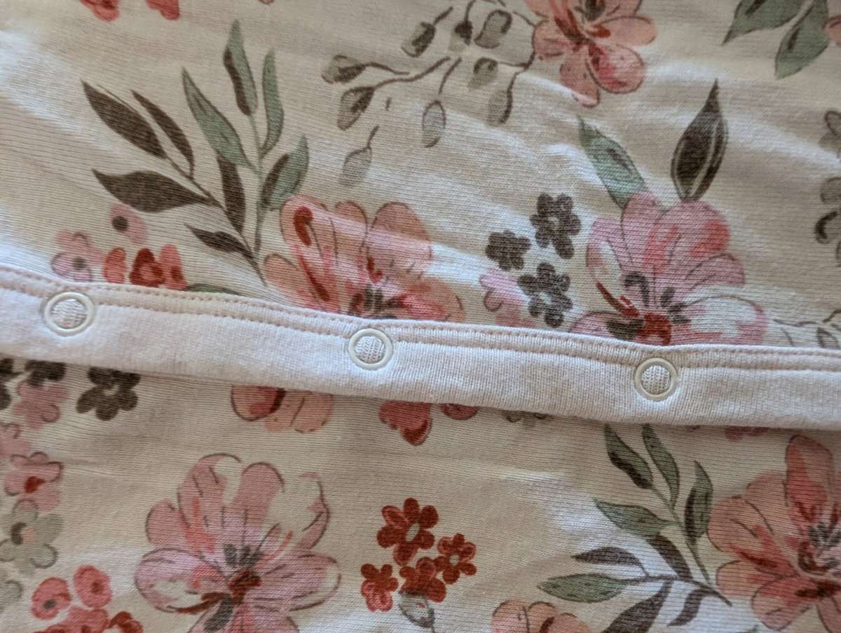 Pink flower sleepsuit without feet