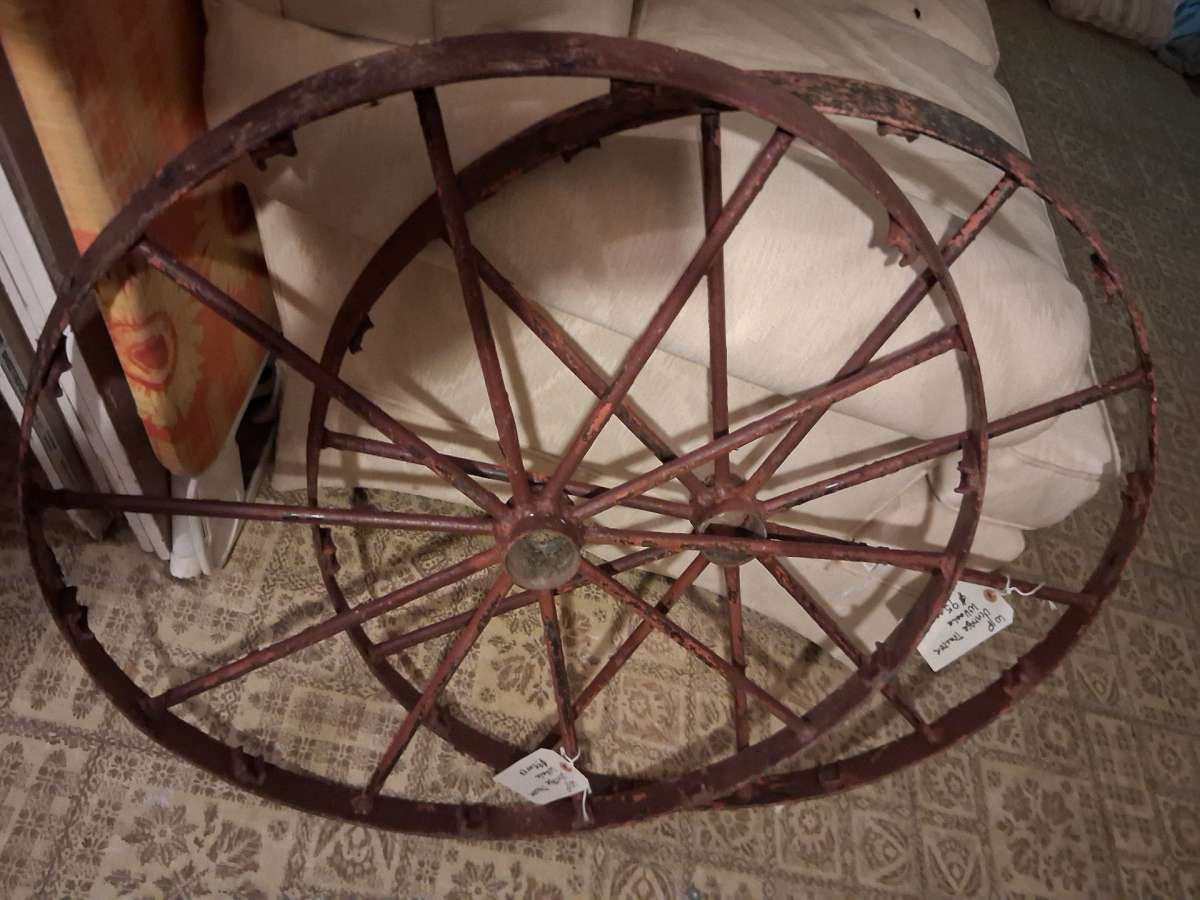 vintage antique tractor wheel WiP