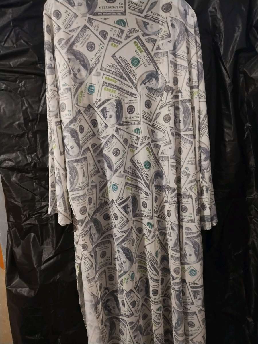 100 Hundred Dollar Bill Bathrobe