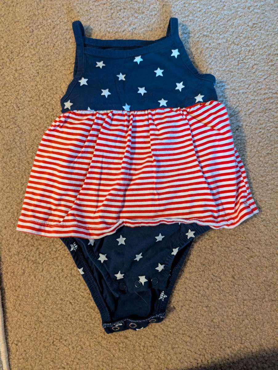 Baby 4th of July onesie dress
