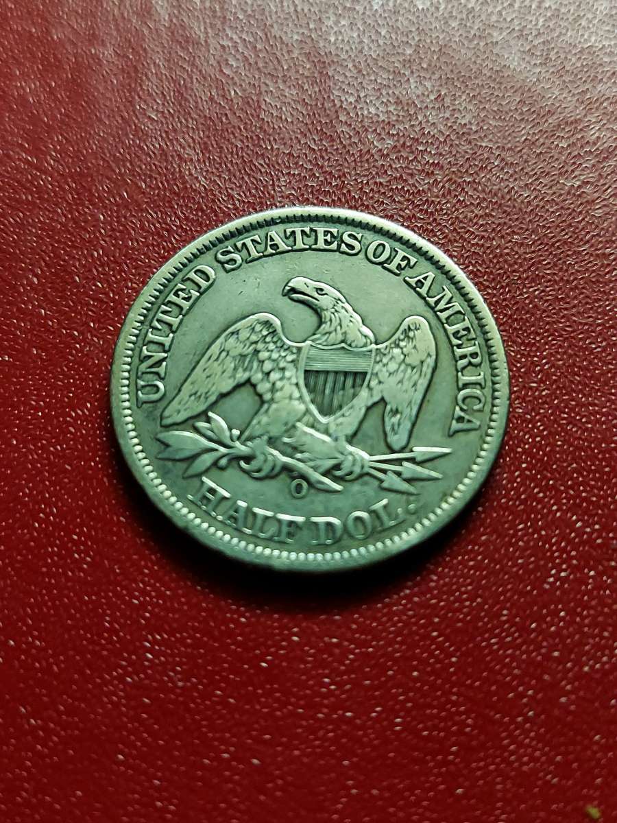 Great US 1858o Seated Liberty Half 90 Silver Dollar