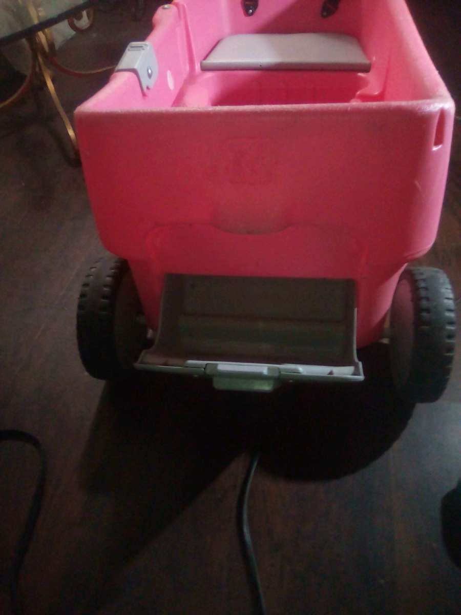 plastic pink wagon