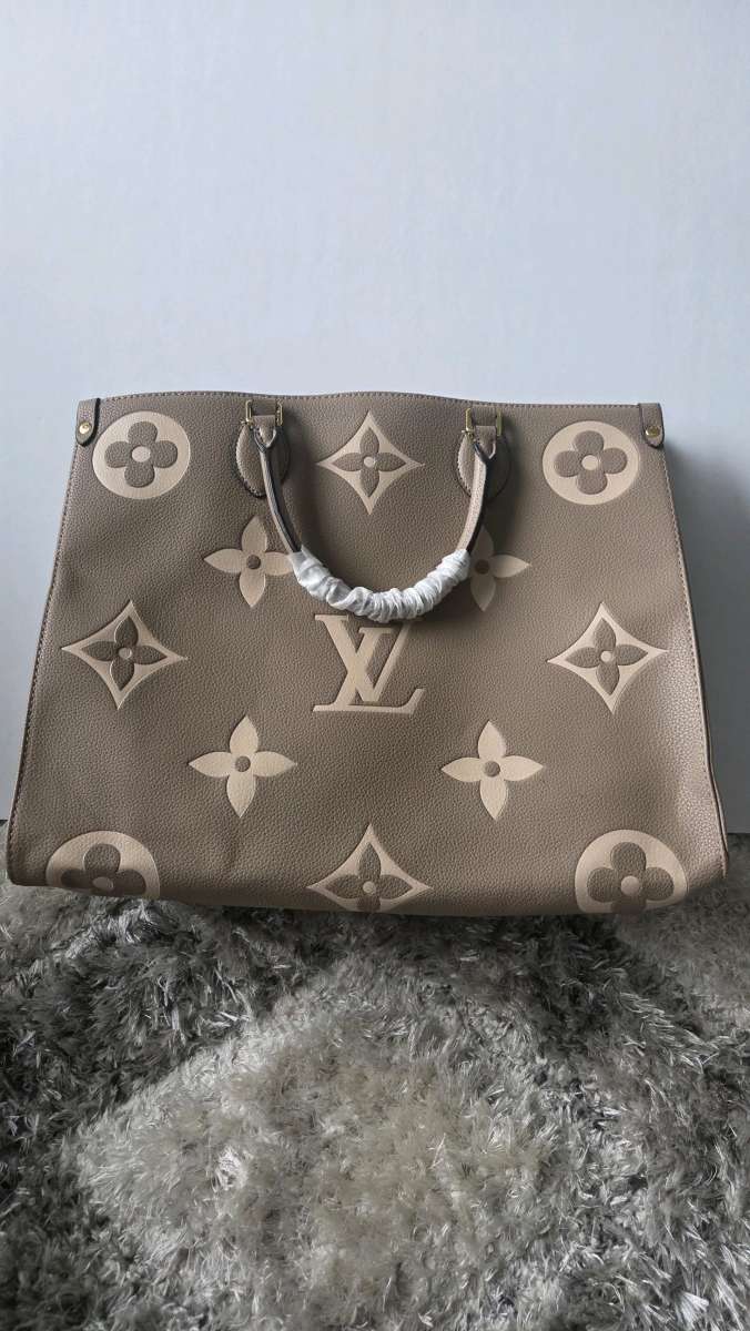 Taupe Monogram Tote Bag  Large Capacity DesignerInspired Han