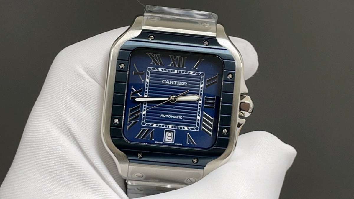 luxury automatic square dial blue