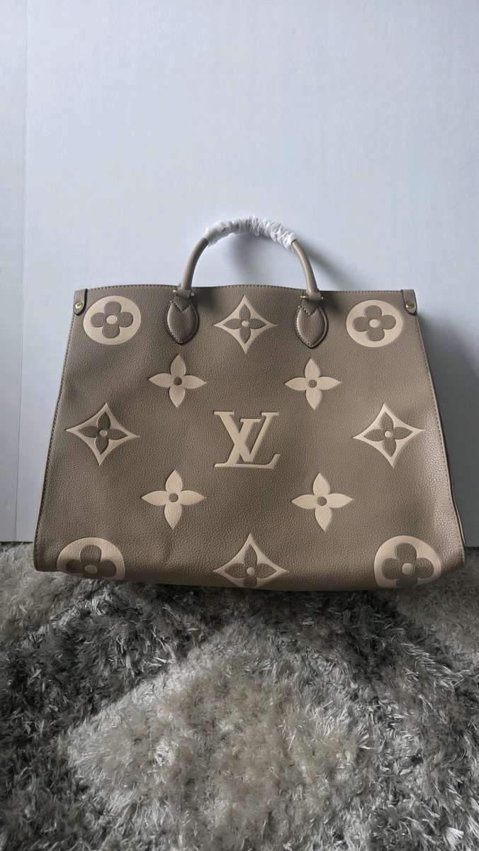 Taupe Monogram Tote Bag  Large Capacity DesignerInspired Han