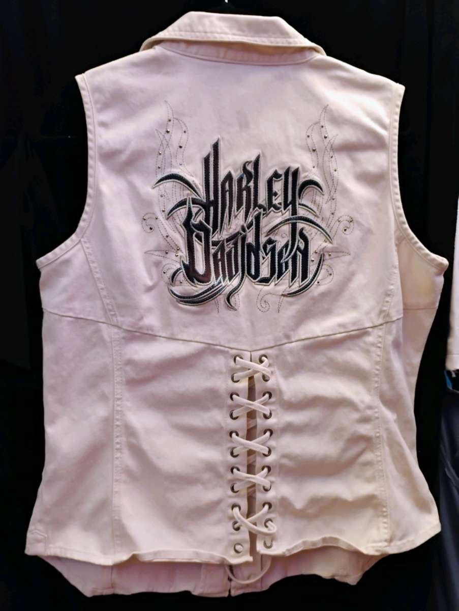 Harley Davidson cotton zip up vest size xlarge