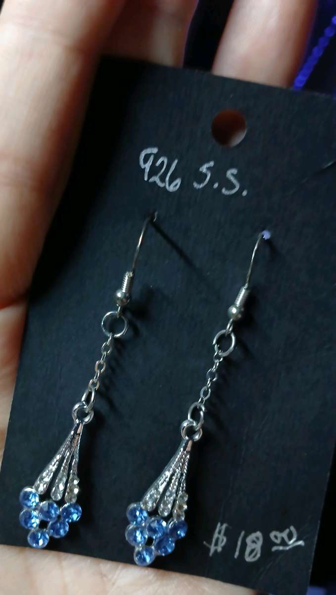 Blue Shooting Star Hookstyle Earrings