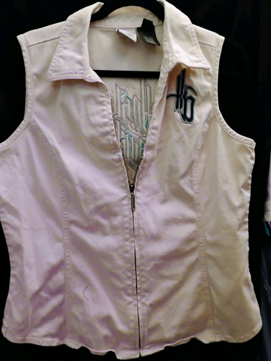 Harley Davidson cotton zip up vest size xlarge