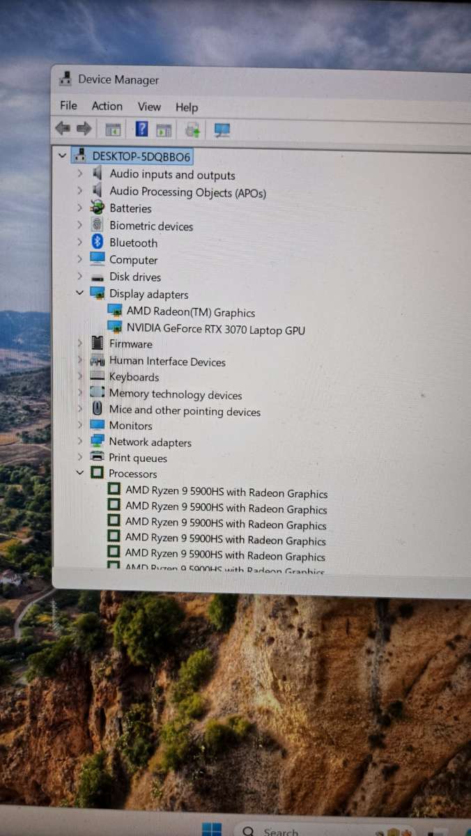 Laptop RTX 3070 Asus rog zephyrus g15 QHD 165 Hz Ryzen 9 590