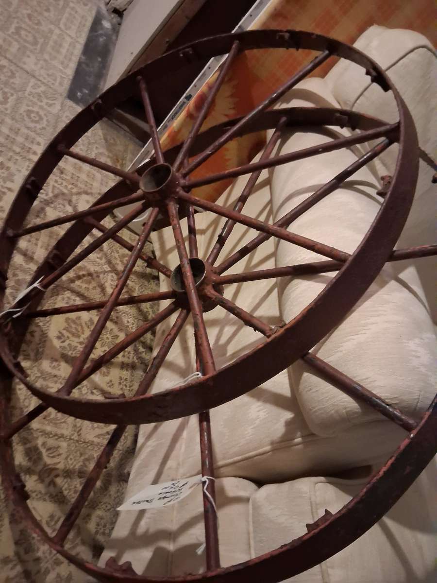 vintage antique tractor wheel WiP