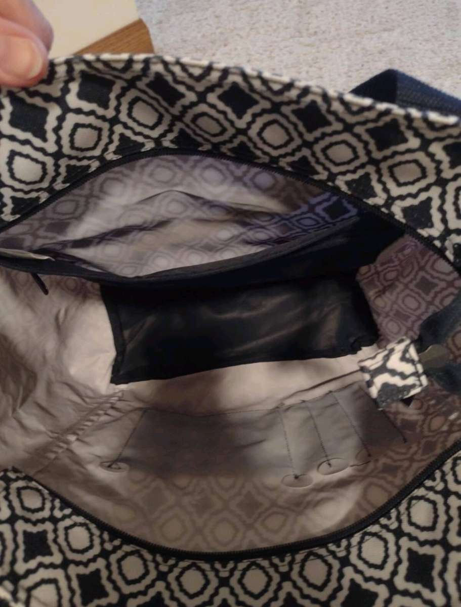 Medium Tote Bag Medallion Design Zip Shoulder Bag Double Han