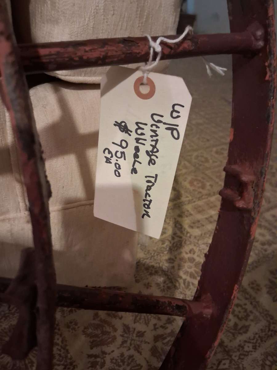 vintage antique tractor wheel WiP