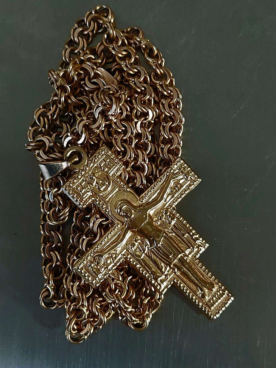 Byzantium rare unique handcrafted work 14K Yellow  Pure Gold