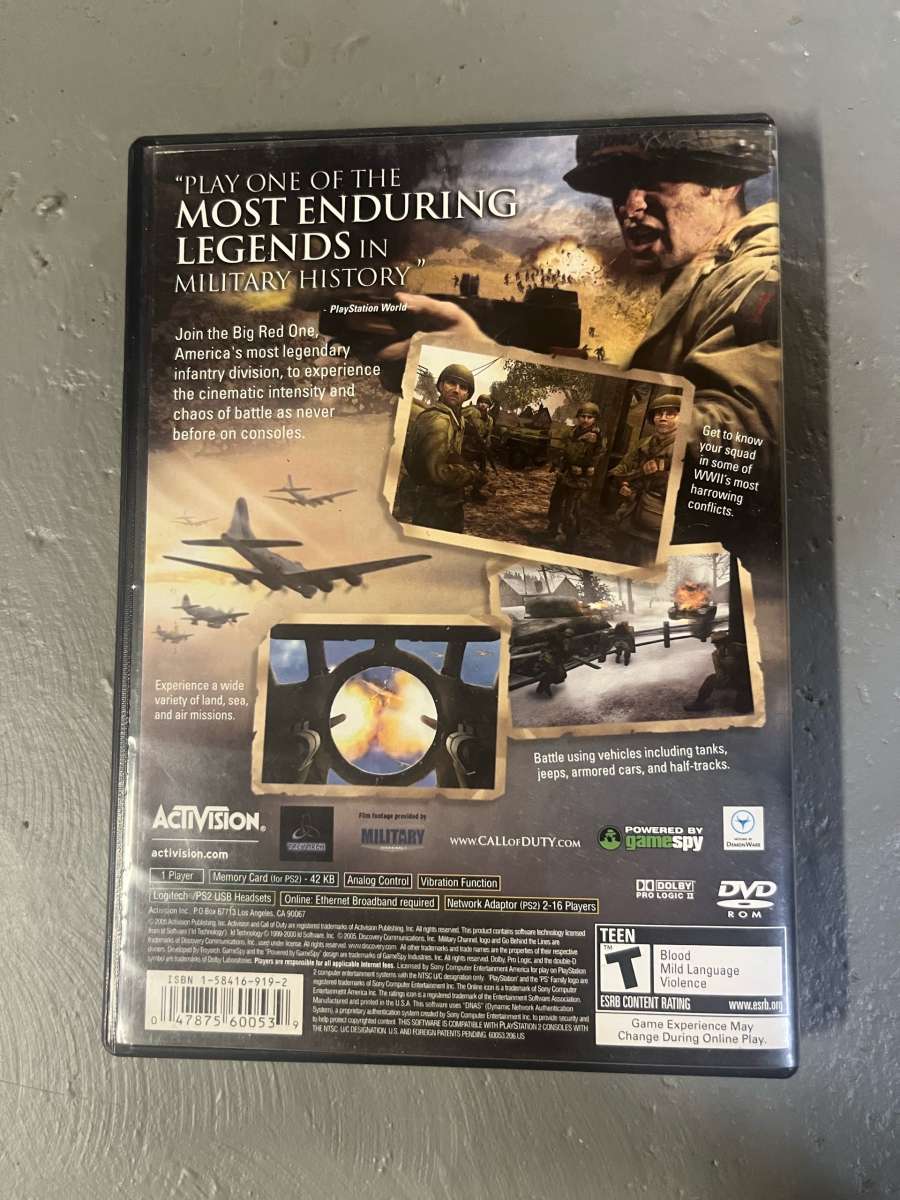 Used Call of Duty 2 Big Red One PS2