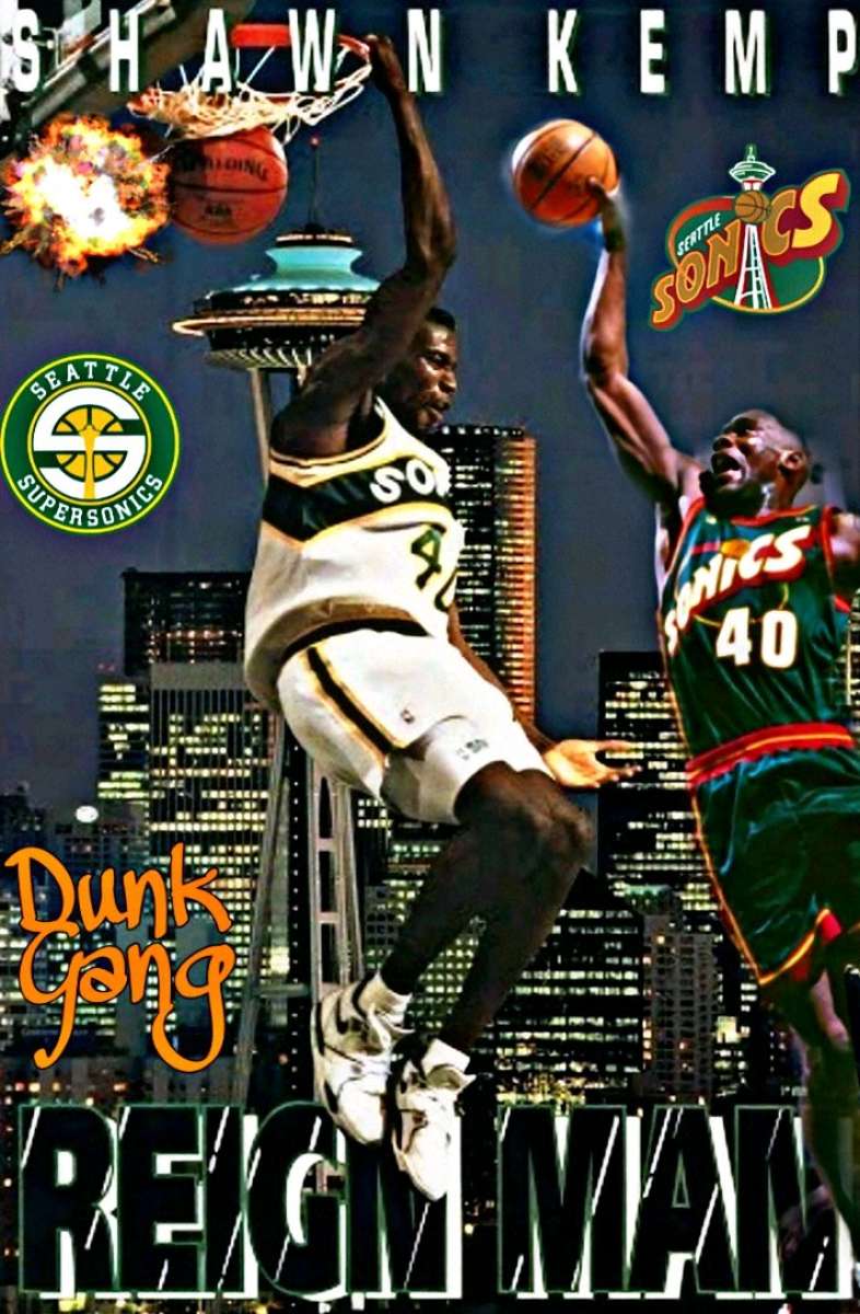 NEW SHAWN KEMP REIGNMAN SONICS SELF CREATED ORIGINAL POSTER