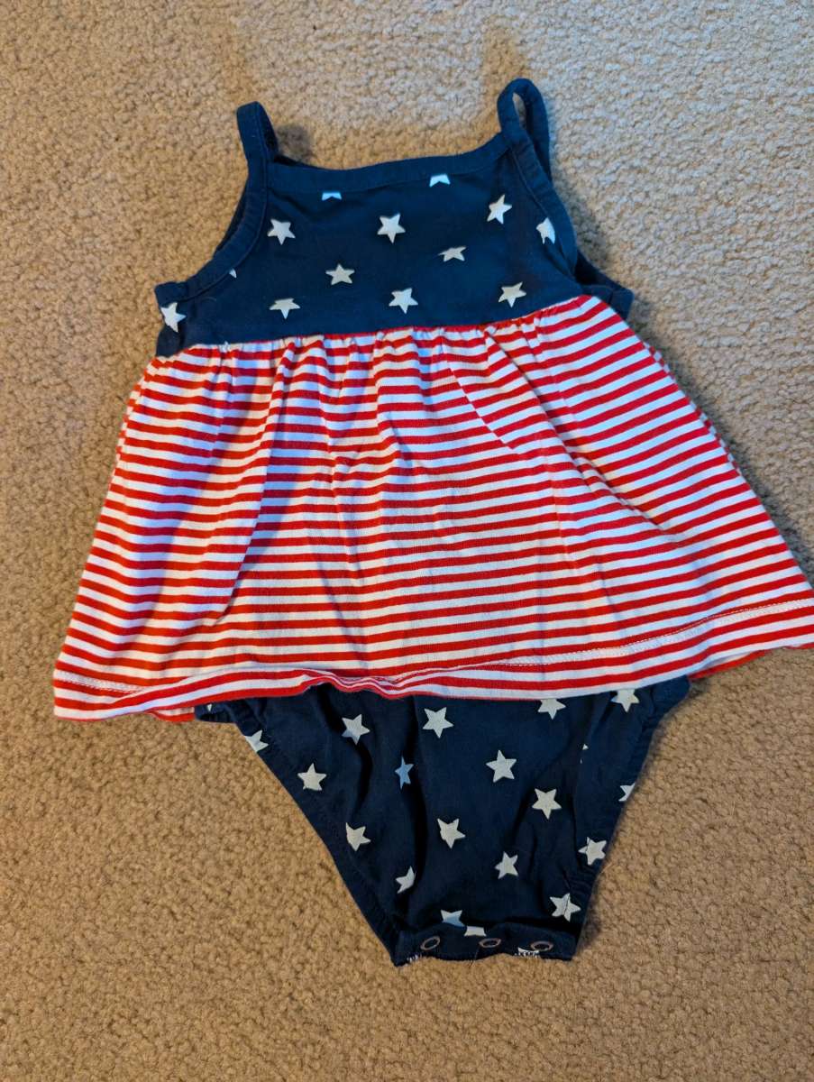 Baby 4th of July onesie dress
