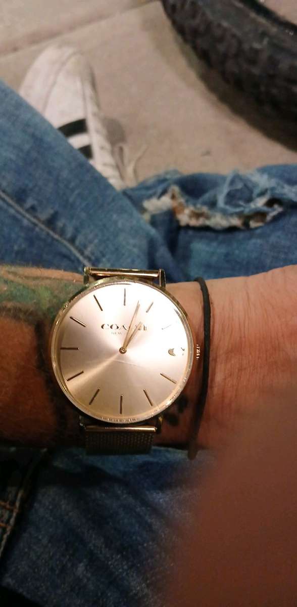 Coach 14k gold watch