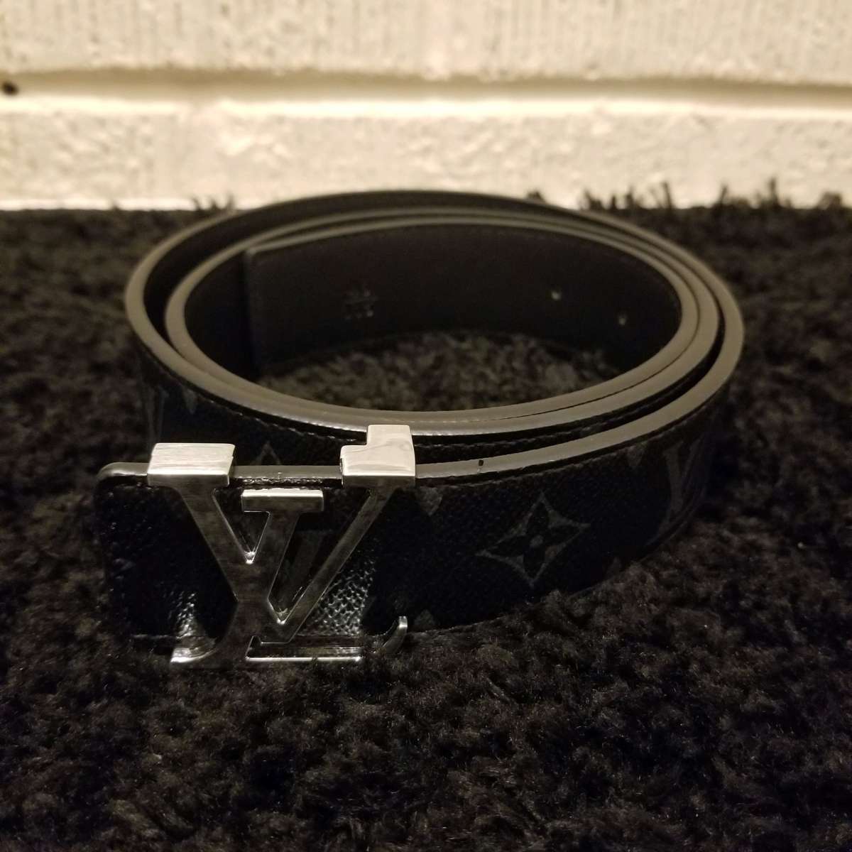 LV Belt with Silver Buckle