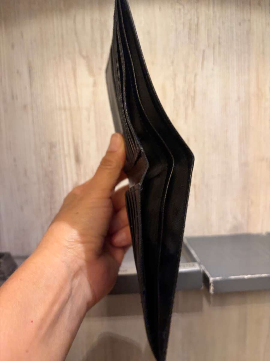 Vintage Christian Dior black bifold wallet