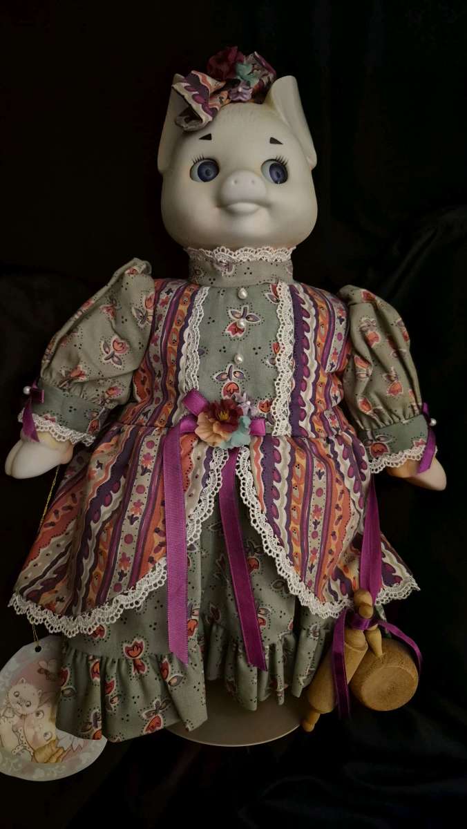 Vintage Dolly Dingle Pig Doll By Bette Ball Goebel