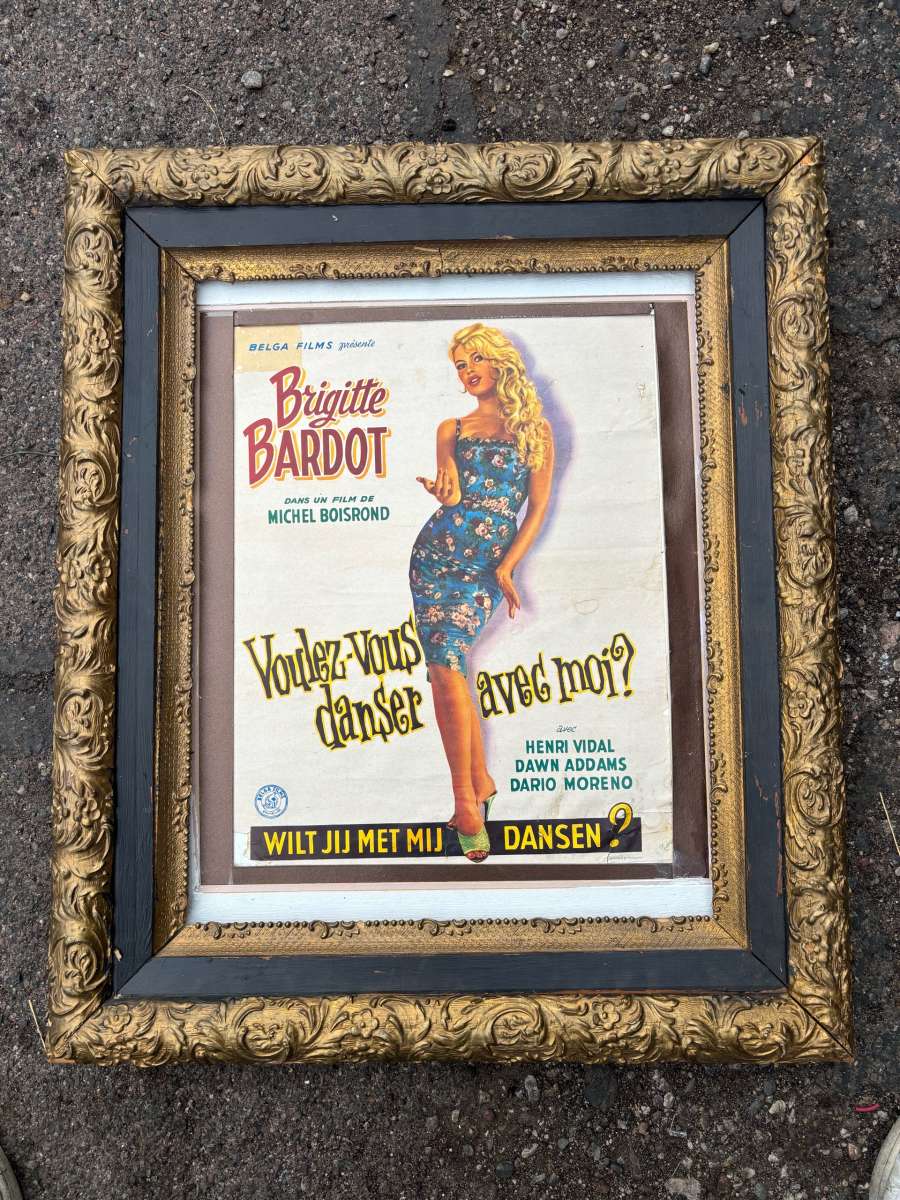 Brigitte Bardot Original 1950s Movie poster Framed