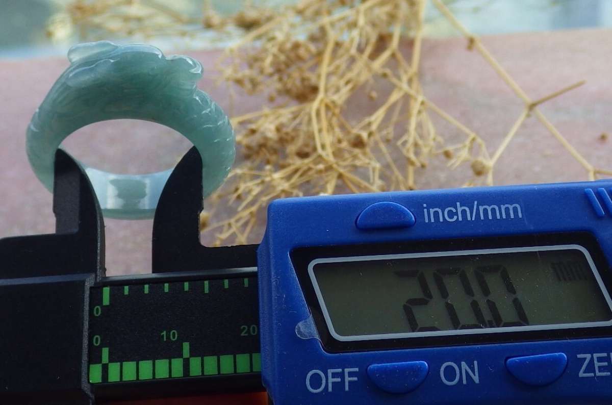 Certificate Jadeite jade  Burmese  Dragon size10