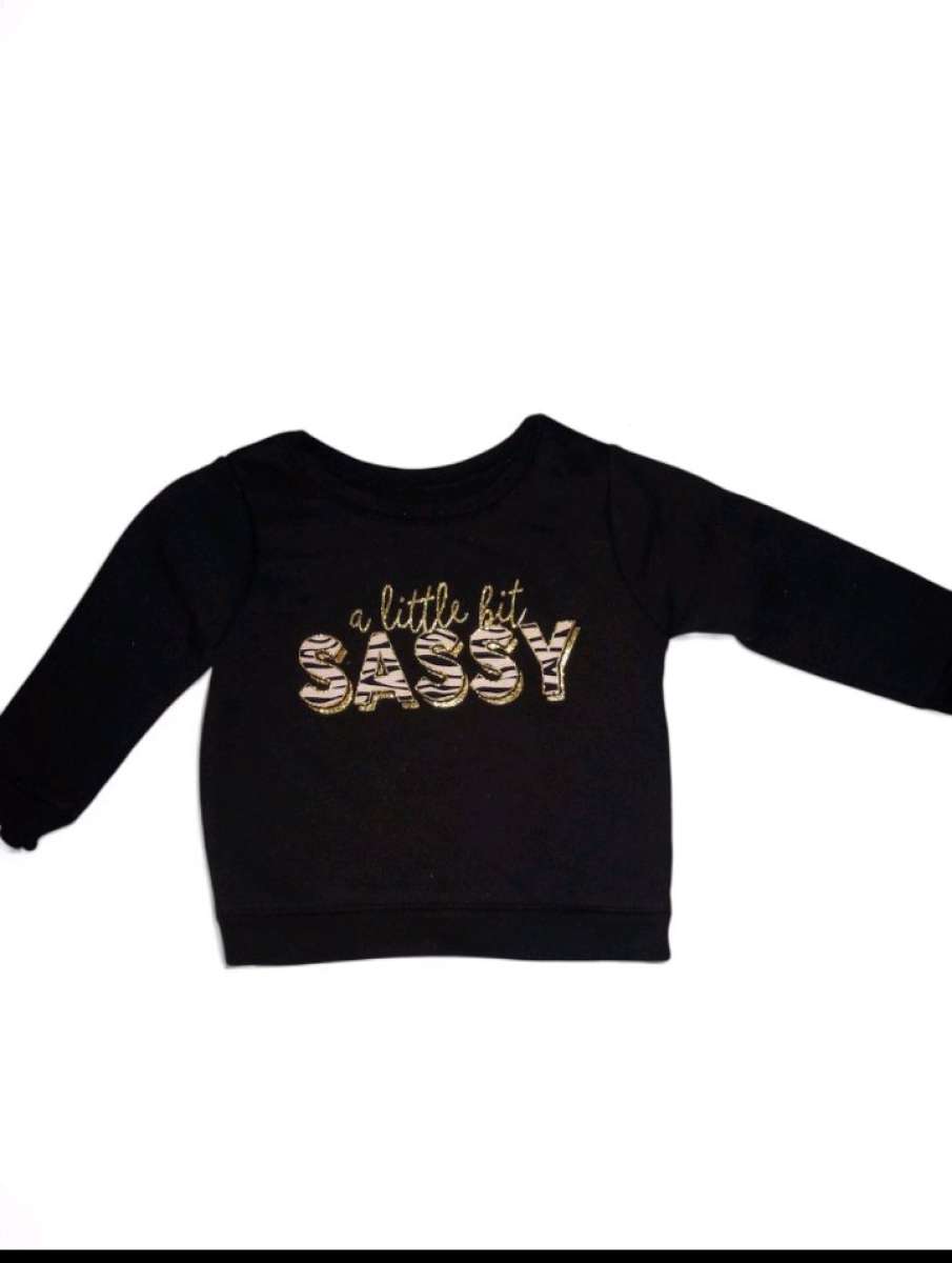 Little Sassy Sweatshirt Baby Girls Crew Neck Long Sleeve