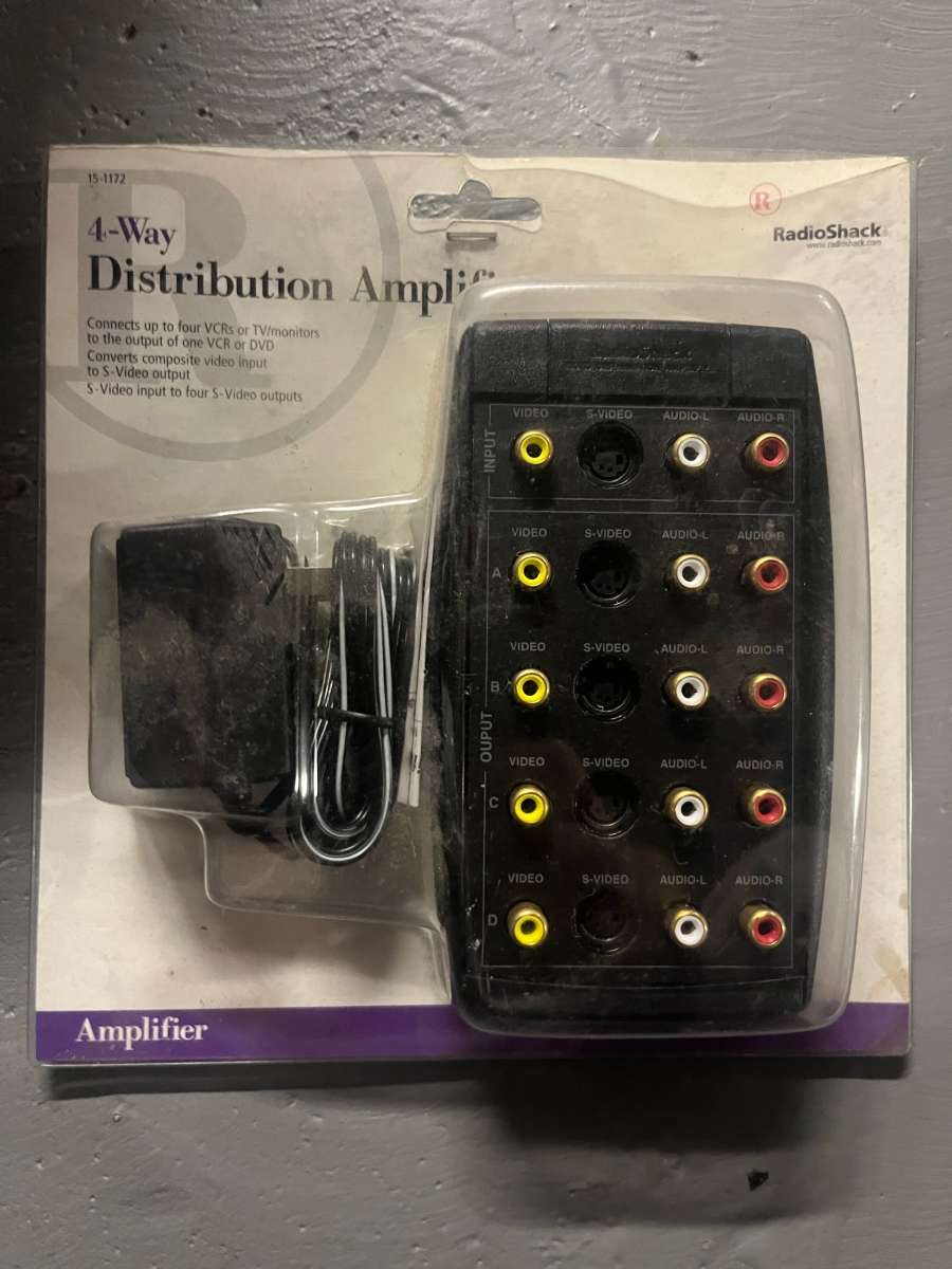 Radio Shack Video Distribution Amplifier AudioVideo InputOut