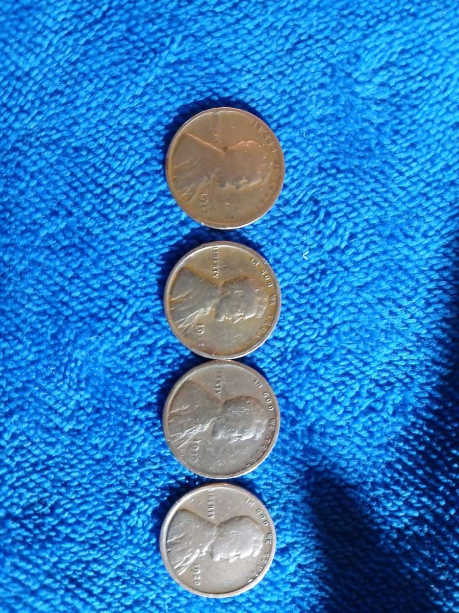 lot of 4 Lincoln wheat pennies