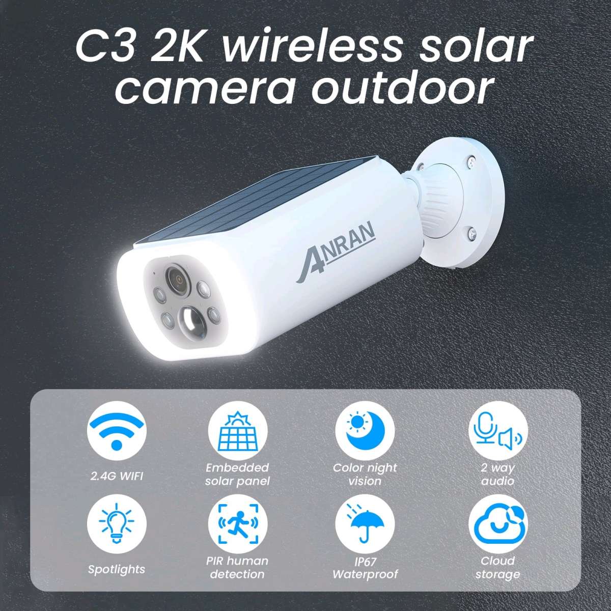 ANRAN Solar outdoor Wireless camera