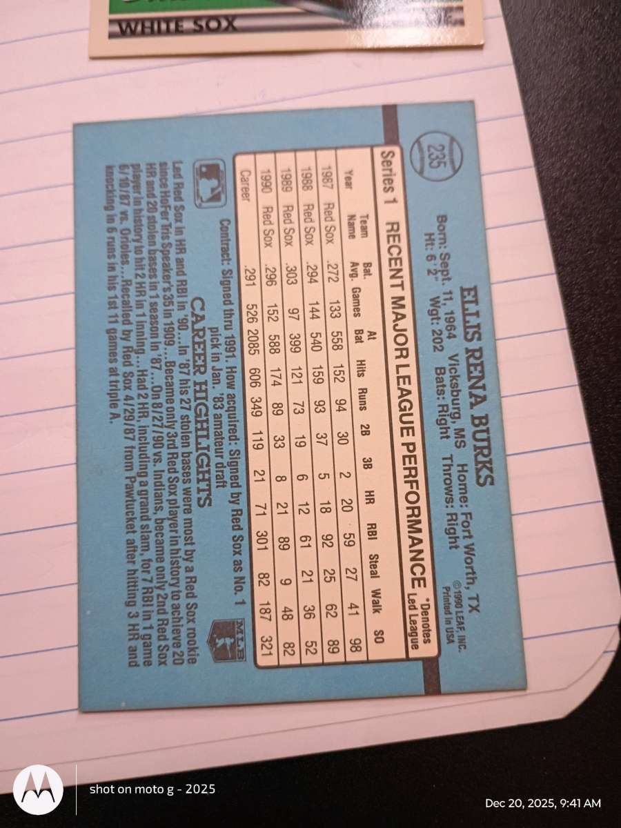 Ellis Burks card 235