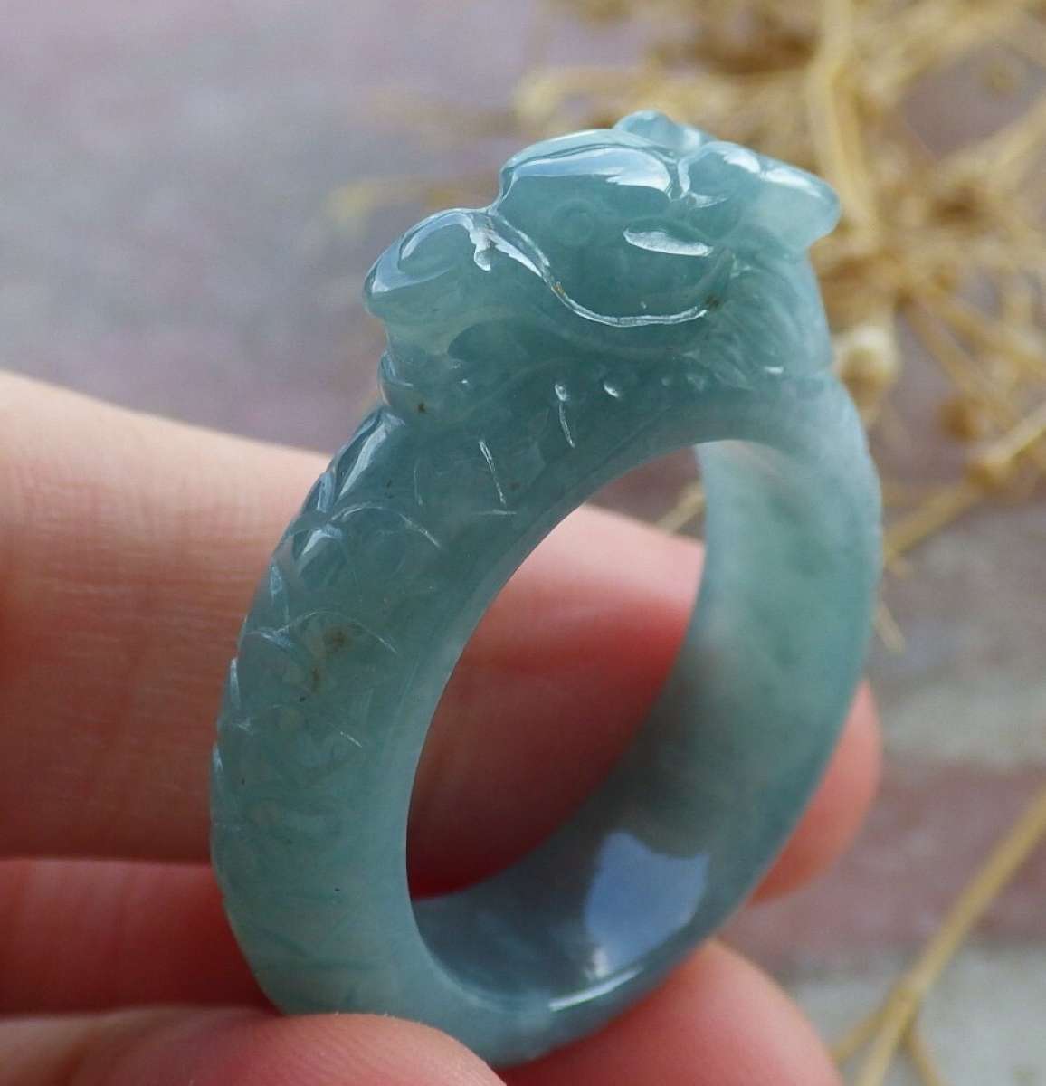 Certificate Jadeite jade  Burmese  Dragon size10