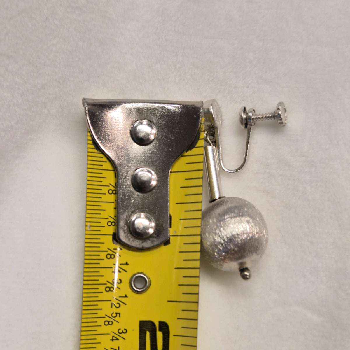 Sterling silver drop ball earrings