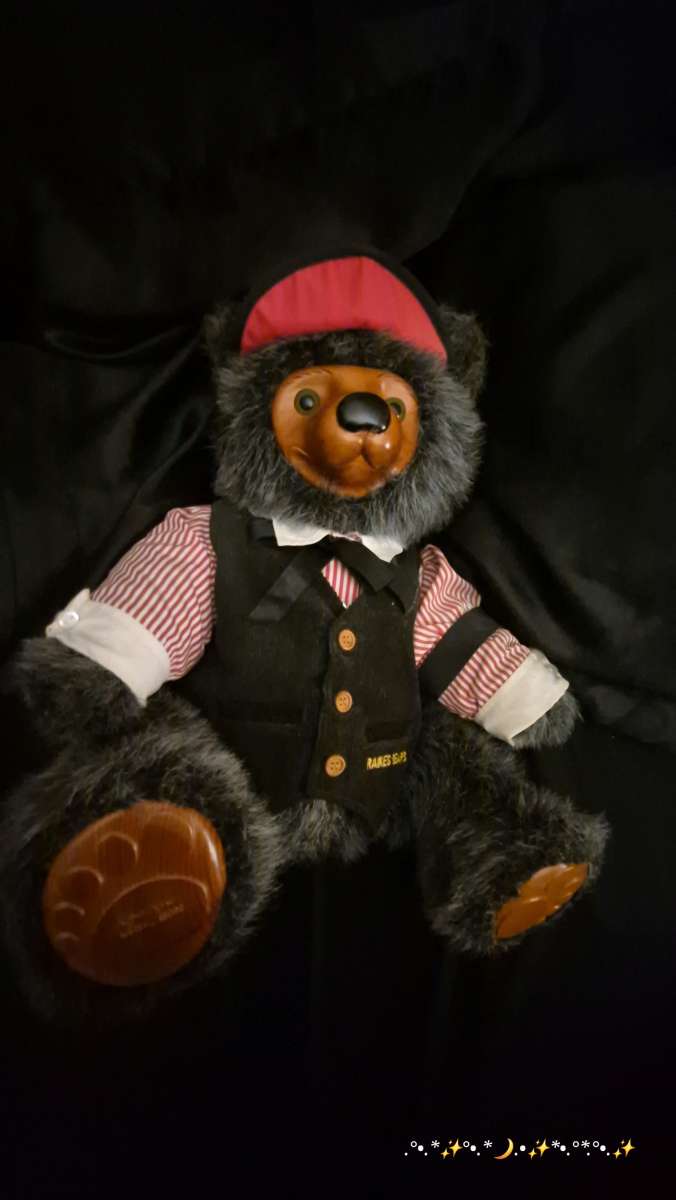 Robert Raikes Wooden Face Bear Limited Edition 8599 Vintage