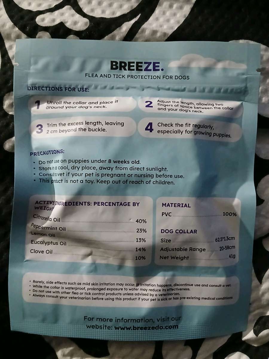 Breeze Flea and Tick Collar for dogs