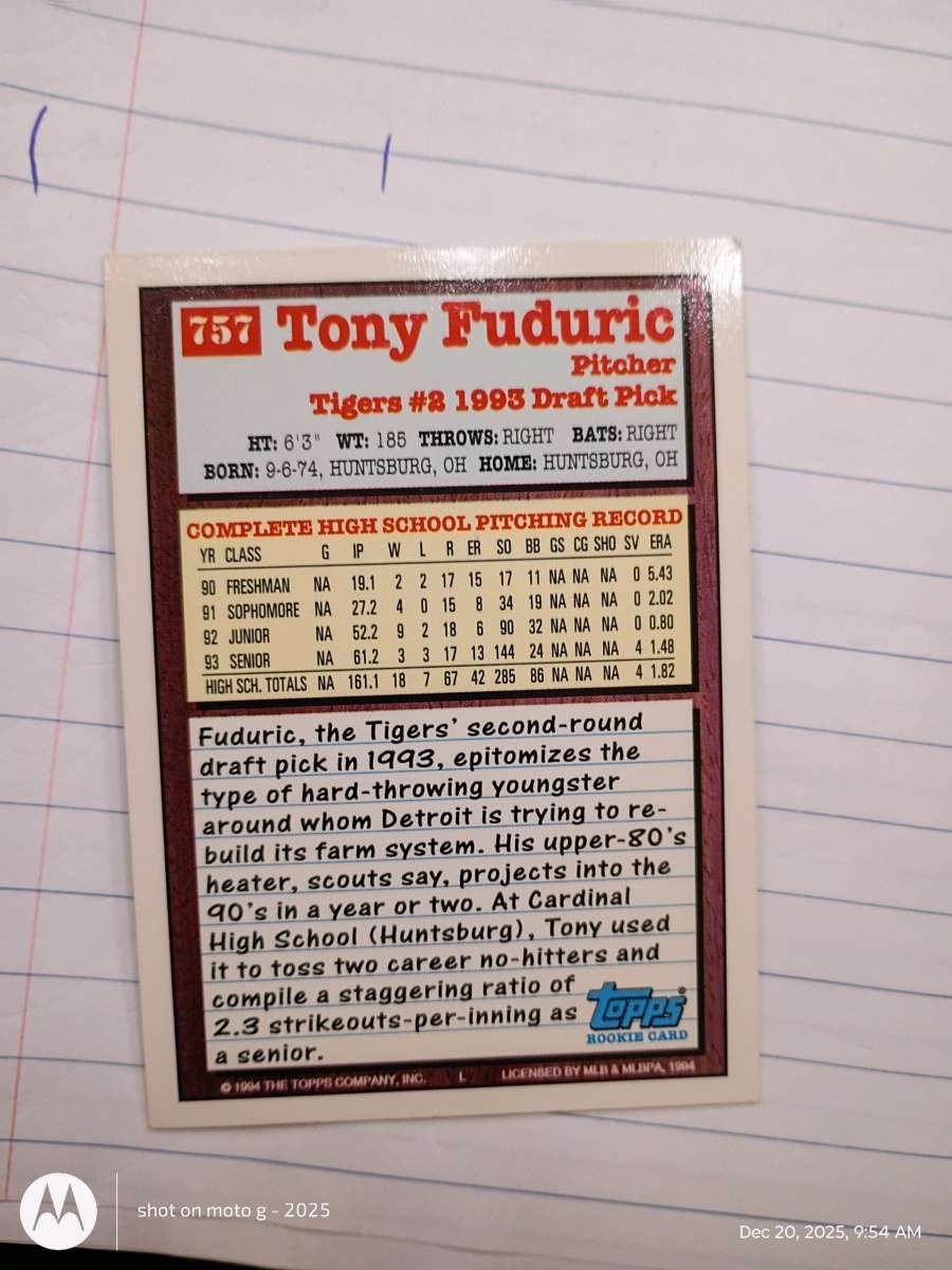 Tony Fuduric card 757