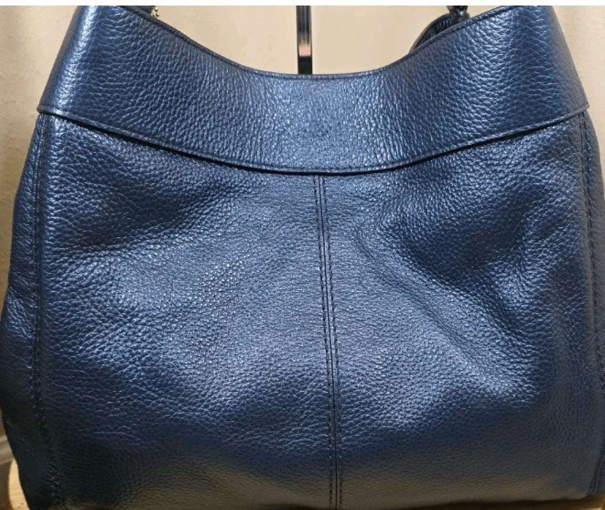 coach metallic blue bag